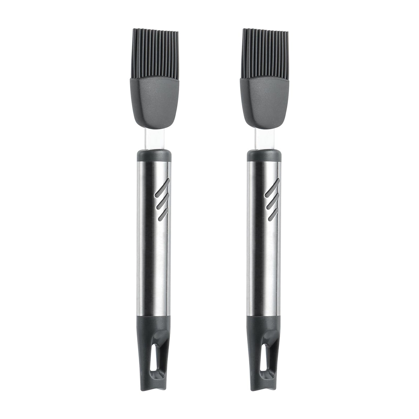 Lebabo Silicone Basting Brush, 7.67 Inch Pastry Brush For Baking Barbecue, Heat Resistant Grill Brush For Oil And Sauce, Comfortable Grip, BPA Free and Dishwasher Safe (2 Pcs)