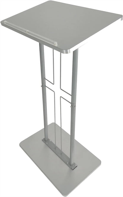 BTZHY Lectern Podium Stand, Acrylic Iron Podium School Church Stage Host Table Hotel Reception Desk Company Conference Table Commercial
