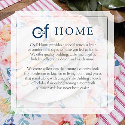 C&F Home Set of 6 Fireside Plaid Cotton Machine Washable Cloth Napkins for Christmas Dining Table Decor