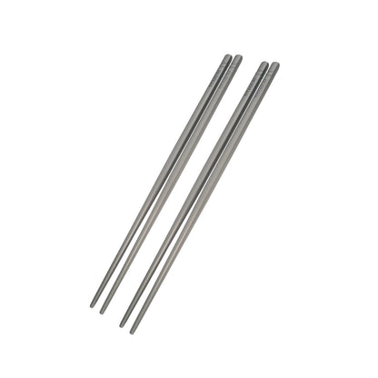 Titanium Chopsticks Ultralight 2 Pairs Square Standard Length Rice, Noodles and Sushi Reusable Cutlery Cookware (9 inches (23cm))