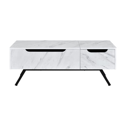 ACME Furniture 1 Drawer Coffee Table in White and Black