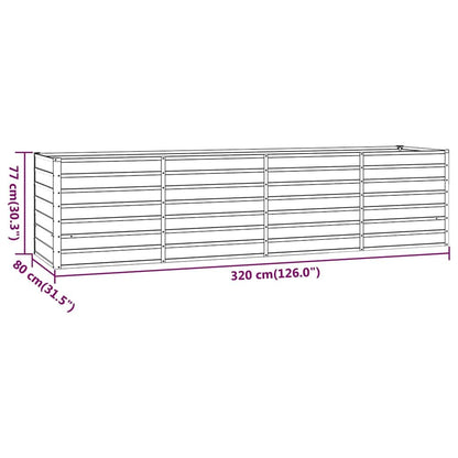 Foknhdi Corten Steel Large Outdoor Raised Garden Bed 126 x 31.5 x 30.3 in Rustic Planter Box for Vegetables Herbs Flowers on Patio Lawn