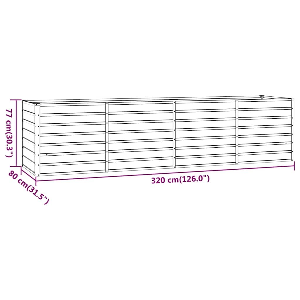 HETFTJN Large Raised Garden Bed 126 Inch Rusty Corten Steel Planter Box for Vegetables Herbs and Flowers Rectangular Outdoor Elevated Planter with Industrial Design