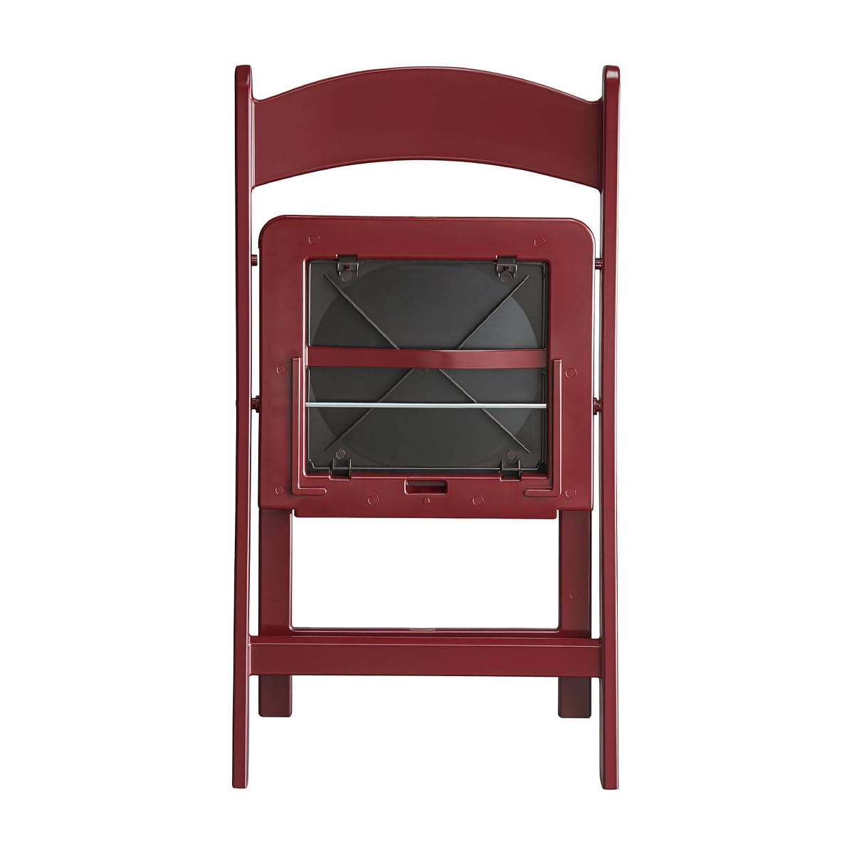 Zedfire Set of 8, Mahogany Resin Folding Chairs with Vinyl Seat, Commercial Event Chairs, Foldable Chair for for Party, Wedding, Picnic, Indoor/Outdoor use