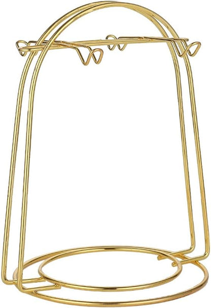 Coffee Mug Holder, 4 Hooks Metal Iron Gold Countertop Coffee Cup Tree Holder Stand for Kitchen Decor