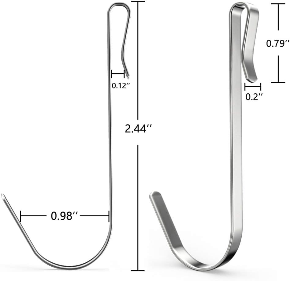 KINCMAX Stainless Steel Heavy Duty S Hooks for Hanging on Shower Caddy, Bathroom Organizers, Rustproof SUS 304 Steel