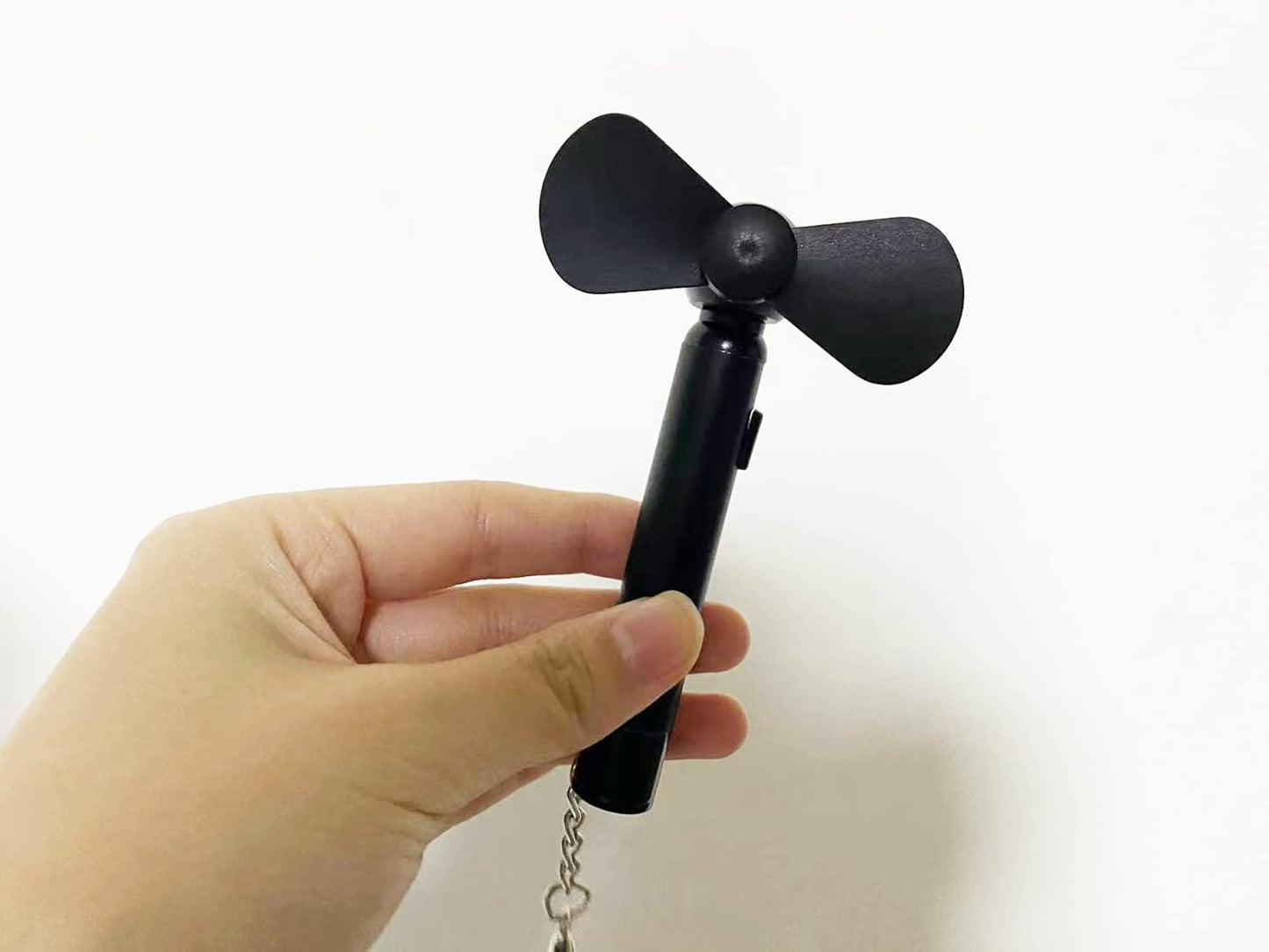 Pocket Fan, Handheld Mini Fan with Keychain Clip, AAA Battery Powered for Home Outdoor Travel
