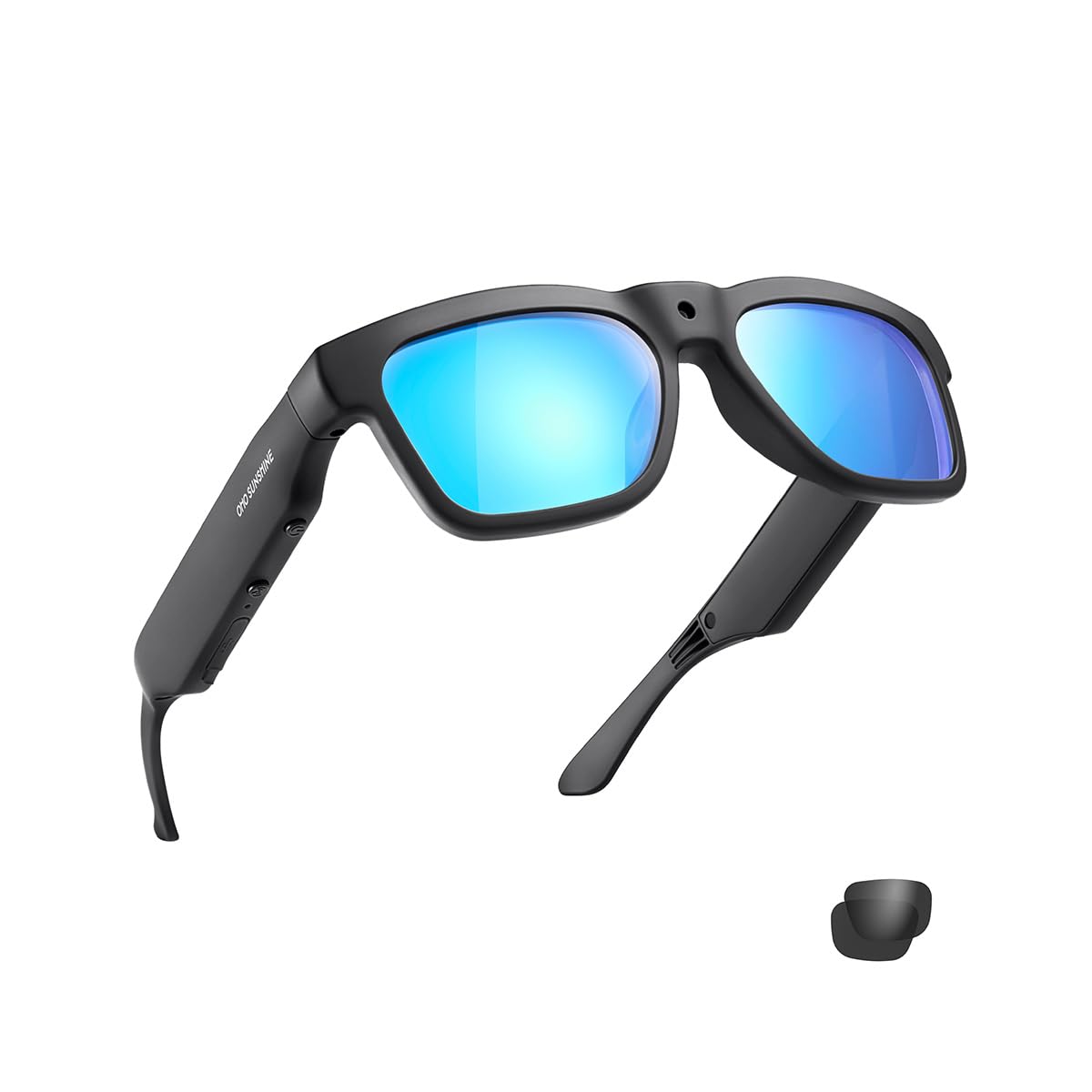 OhO Smart Glasses with Full HD Camera & Open Ear Bluetooth Speaker Headphone,Built in Memory,for Men Women