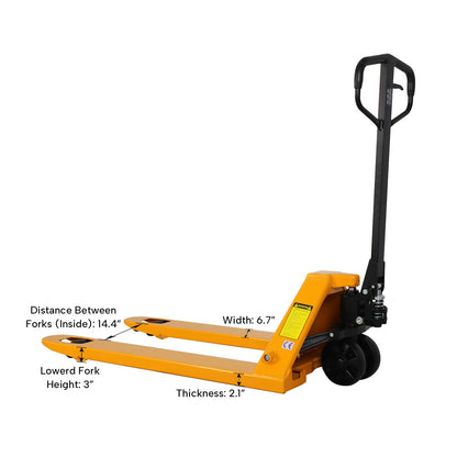 APOLLOLIFT Pallet Jack, 5500-Lbs Capacity Pallet Truck Standard Duty Manual Pallet Trucks Pallet Jack 48" Lx27 W Fork Size for Warehouse, Factory