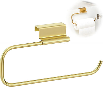 12.4 Inches Steel(Gold,1 Yaocom Cabinet Door Paper Towel Holder Camper Under Sink No Drilling Paper Towel Storage
