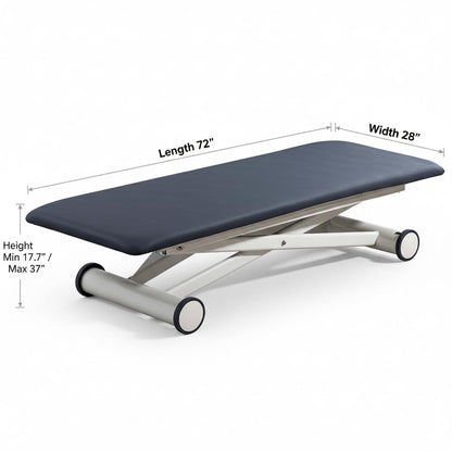 Demixson Electric Treatment Table - Power Hi-Lo Physical Therapy Bed with 17.7"-37" Height Range, 500 lbs Weight Capacity & Seamless Medical Grade Vinyl - for Clinics, Rehab & Chiro (Black)