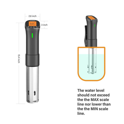 INKBIRD 2.4G Wifi Sous Vide Cooker ISV-200W, 1000W Sous Vide Machine, Remote Control Immersion Circulator with APP Recipes Timer Alarm Mobile Notification 3D Water Heating Ultra-Quiet