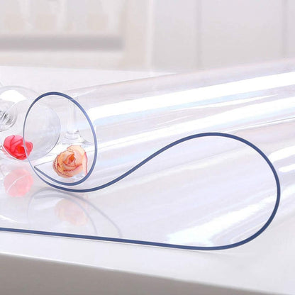 18 31.5 Inch 1.5mm NECAUX Custom x Clear Desk Cover Protector, Thick Plastic Desk Pad, Clear Desk Protector, Desk Mat