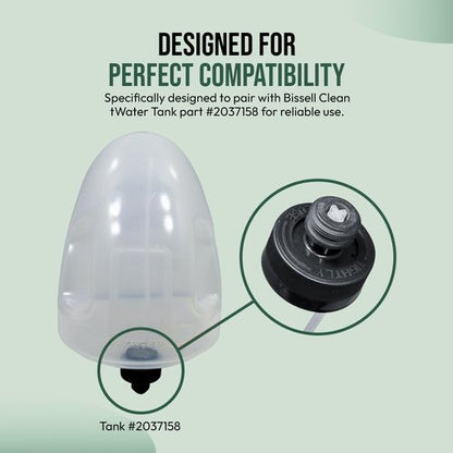 Bissell Selgo Replacement Cap & Straw Assembly - Compatible with Little Green Machine Models 1400B, 1400W, 3369, 3353, 3519 - Black