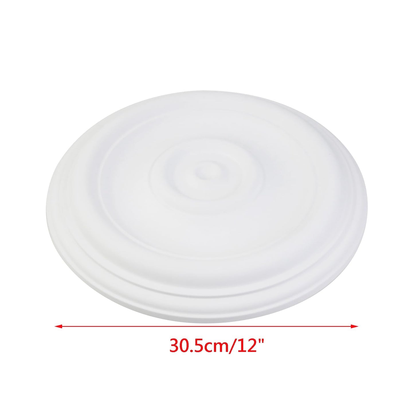 Wealrit White Decorative Ceiling Medallion Round Ceiling Light Medallion for Light Fixtures and Ceiling Fans 12" OD
