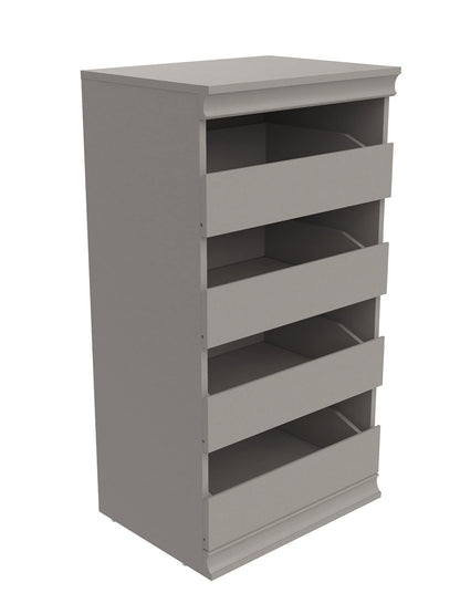 ClosetMaid 4598 Modular Storage Stackable Unit with 4 Drawers, Taupe & 4610 Modular Storage Shelf and Hang Rod Kit, Taupe