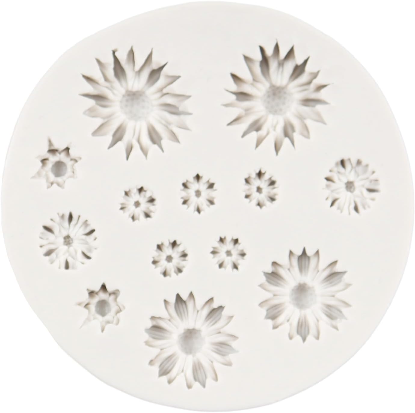 Daisy Flower Fondant Mold, Silicone Molds for Cake Decoration, Cupcake Topper, Chocolate, Gum Paste
