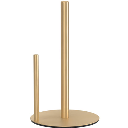 Paper Towel Holder Gold, Premium Stainless Steel Kitchen Roll Dispenser, Countertop Roll Organizer