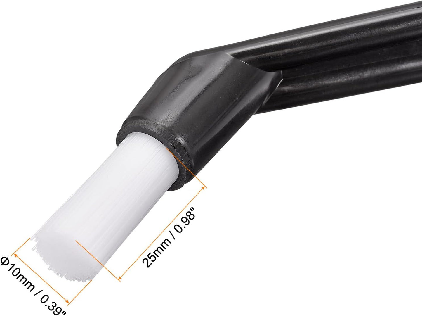 MECCANIXITY Coffee Machine Brush, 5.39" Length Black Nylon Head for Cleaning Espresso Machines, Pack of 2