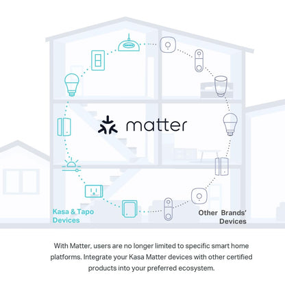 Kasa Matter Smart Dimmer Switch: Voice Control w/Siri, Alexa & Google Assistant | UL Certified | Timer & Schedule | Easy Guided Install | Neutral Wire Required | Single Pole | 2.4GHz Wi-Fi | KS225