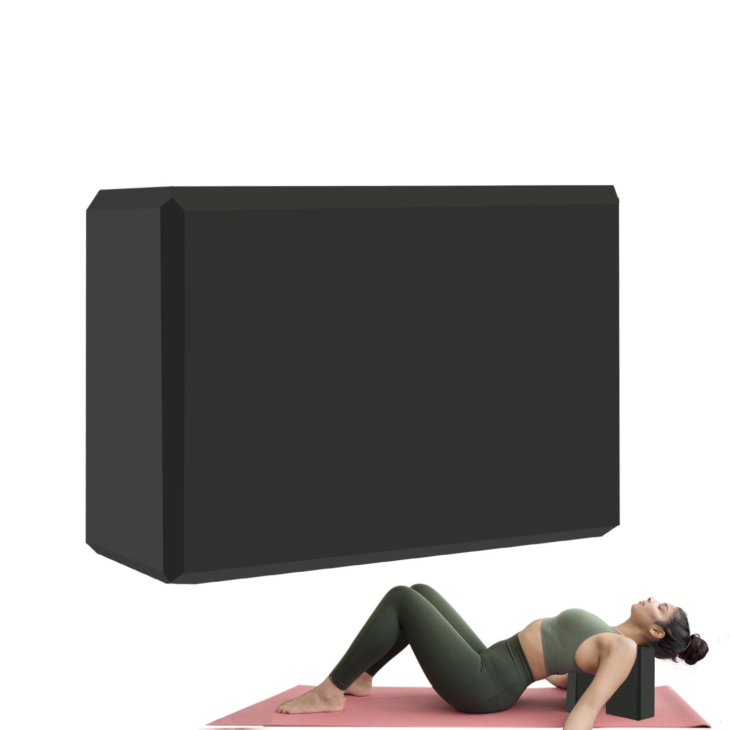 Yoga Block - Supportive Latex-Free Eva Foam - Soft Non-Slip Surface with Beveled Edges for Yoga, Pilates, Meditation - Yoga Accessories for Stability, Balance, Deepen Stretches