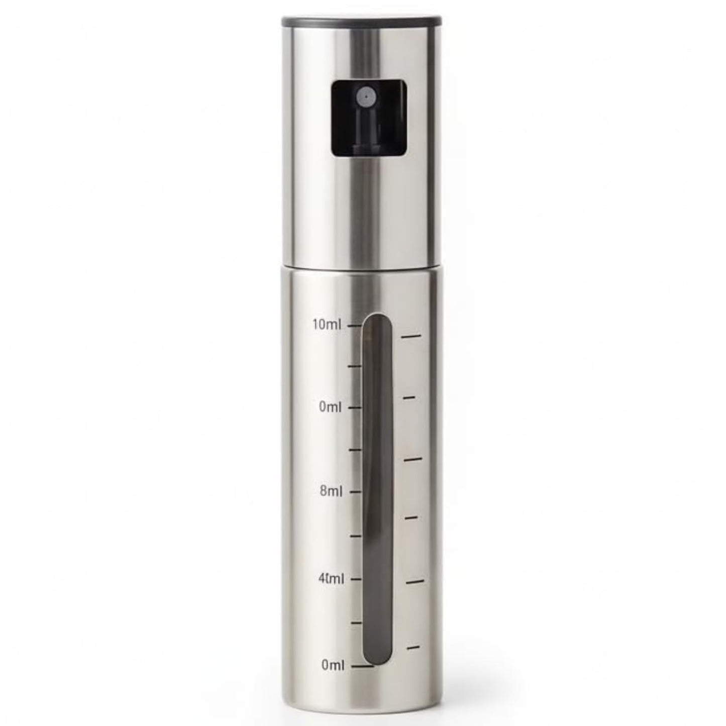 100ml Stainless Steel Olive Oil Spray Bottle – Graduated Metal and Glass Refillable Oil Mister for Cooking and Baking – Suitable for Home Cooks