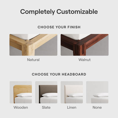 Nectar Upholstered Headboard - King - Linen - Attachable to Bamboo Bed Frame (Sold Seperately) - Easy Tool Free Set Up - Contemporary and Durable