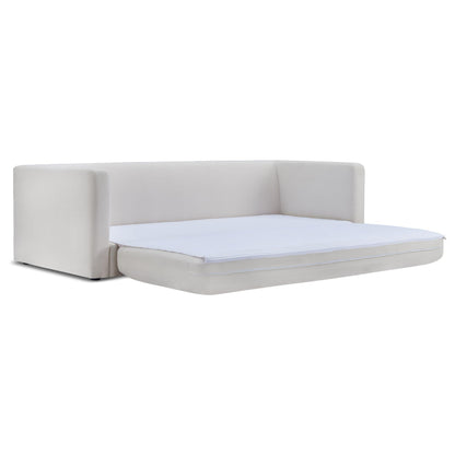Tov Furniture Ryan Cream Upcycled Linen Sofa Bed