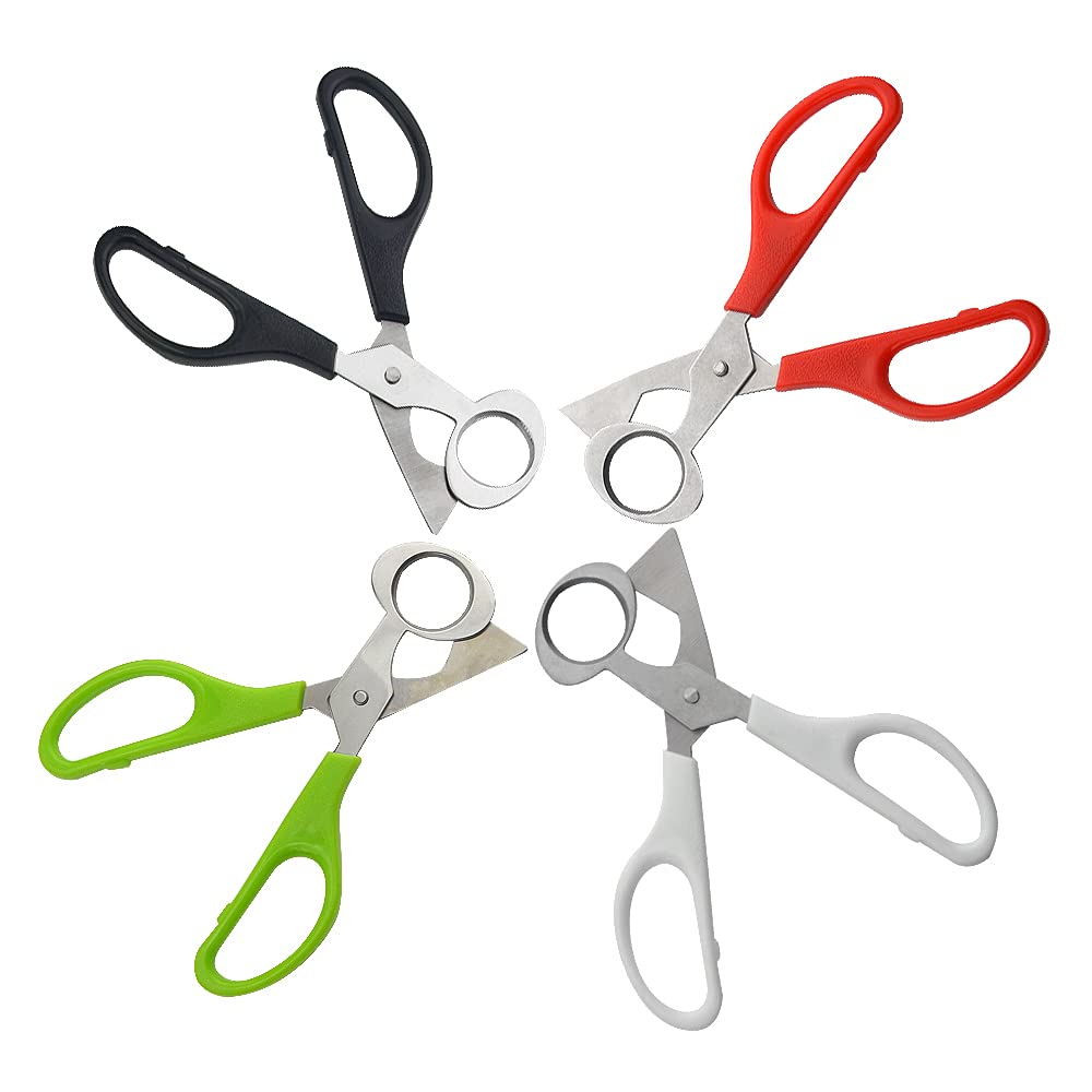XINMEIWEN 12Pack Stainless Steel Quail Egg Cutter - Scissors for Pigeon Eggs, Opener, Cracker - Four Colors