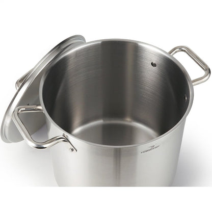 HOMICHEF 13 Quart Nickel Free Stainless Steel Pasta Pot With Strainer and Lid - Commercial Grade Stainless Steel Veggie Steam Baskets - Matte Polished 13 Quart Induction Steamer Pots Strainer Set
