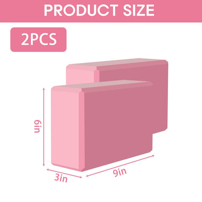 Yoga Block - Supportive Latex-Free Eva Foam - Soft Non-Slip Surface with Beveled Edges for Yoga, Pilates, Meditation - Yoga Accessories for Stability, Balance, Deepen Stretches