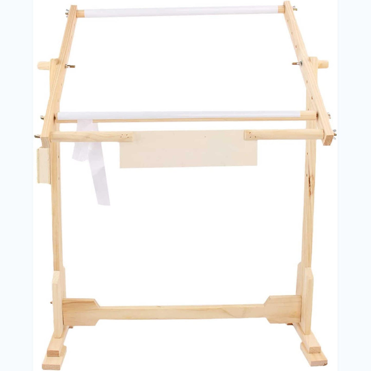 ELUKHT Adjustable Wooden Cross Stitch Frame Stand for Needlework and Embroidery, 360° Rotation, Floor Rack for Tapestry and 11CT Fabric.