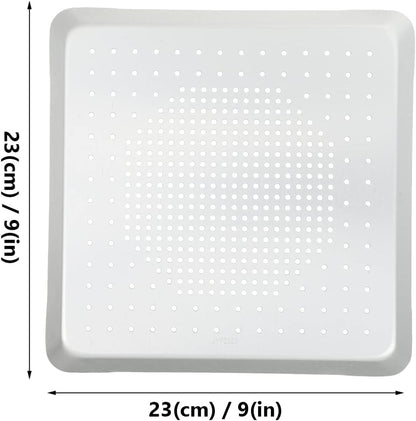 YARDWE 9 Inch Pizza Baking Tray, Perforated Aluminum Sheet Pan, Nonstick Bakeware for Oven Baking Pizza, French Fries