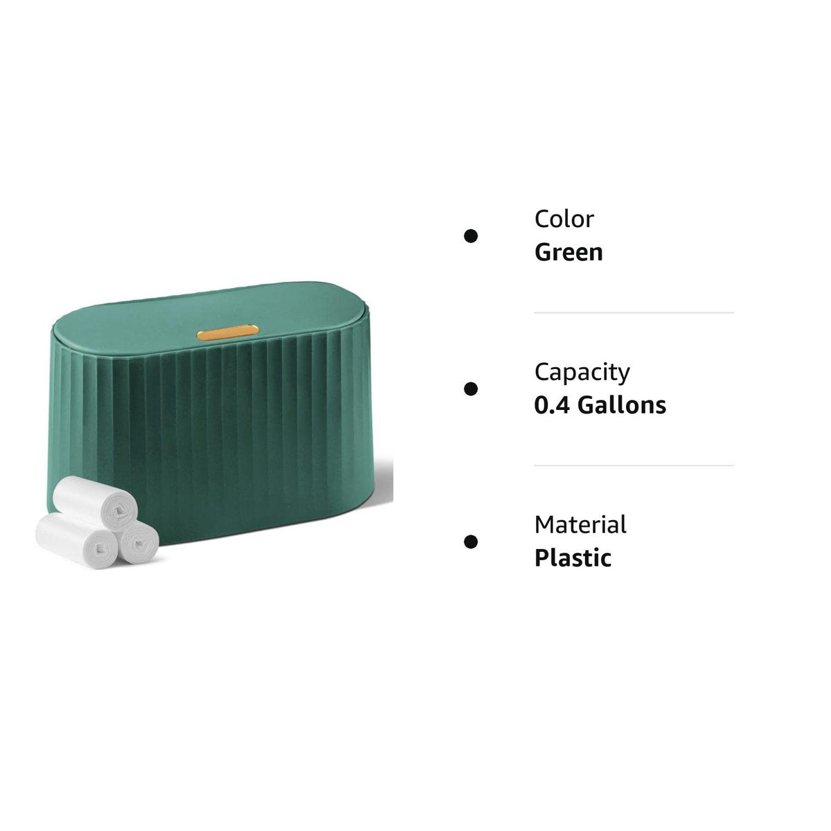 GILIF Mini Desktop Trash Can with Lid, Tiny Press Type Garbage Can with 90pcs Trash Bags for Countertop Waste
