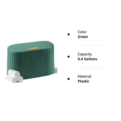 GILIF Mini Desktop Trash Can with Lid, Tiny Press Type Garbage Can with 90pcs Trash Bags for Countertop Waste