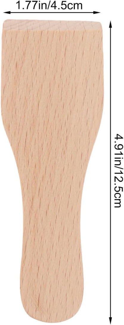 MAGICLULU 6Pcs Small Wood Utensil Spatula, Premium Cooking Wooden Spatula for Pizza Cutting and Cake Spreading