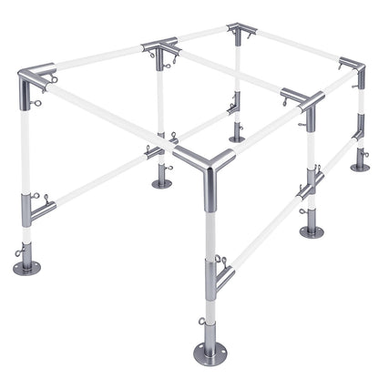 Frienda 6-Leg Lean-to Canopy Fittings for 1" EMT, 18 Pcs Lean to Carport Frame Connectors Kit DIY Project for Slant Roof Carport, Shed, Gazebo, Greenhouse, Shelter Deck, Pipes Not Included