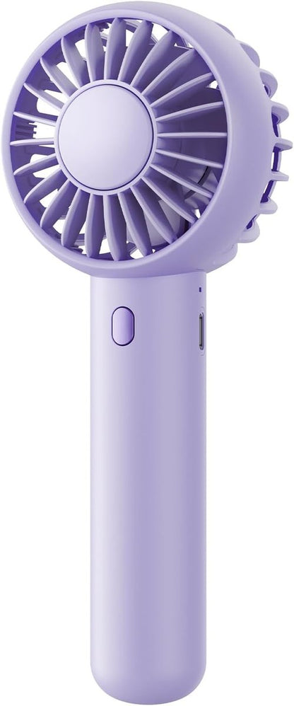 Gaiatop Mini Portable Fan - Lightweight USB Rechargeable Handheld & Desktop Fan | Cute Purple Design
