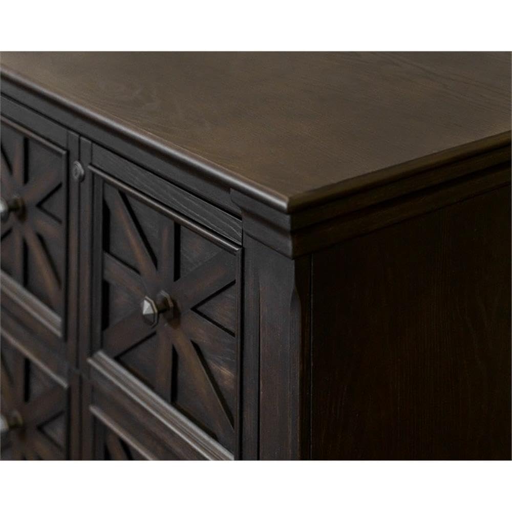 Martin Furniture Traditional Wood Lateral File Storage File Drawer Office File Drawer Dark Brown