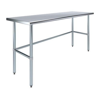 KPS Commercial Stainless Steel Work Table with Crossbar – 30" x 36" NSF Certified Heavy Duty Prep Table for Restaurant, Kitchen, or Food Truck