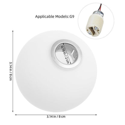 DOITOOL Frosted Glass Globe Lamp Shade for G9 Light Fixtures,Glass Ball Lamp Shades Modern Lamp Shade Replacement for Pendant Light Chandelier