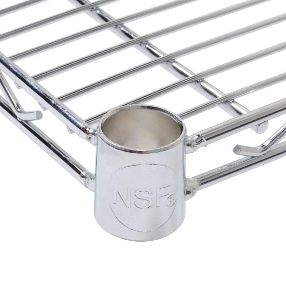 Regal Altair 24" Deep x 48" Wide x 74" High 4 Tier Chrome Wire Shelving Kit | NSF Commercial Storage Rack Unit