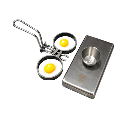 Rattleware Stainless Steel Egg Rings - Commercial-Grade, Even Cooking, Heat-Resistant Handle, Ideal for Frying Eggs - Durable & Trusted by Professional Chefs Worldwide (2 Ring Set)