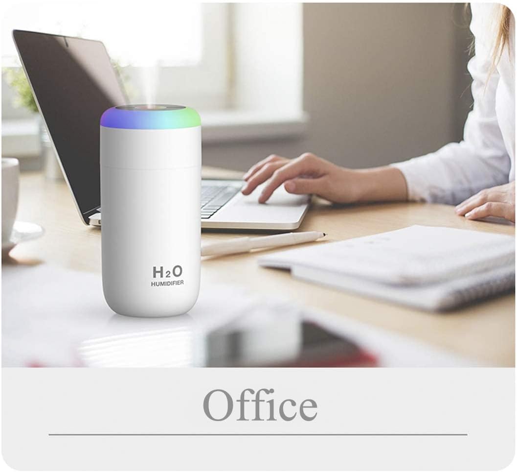 Plant Humidifier, 350ml USB Mini Humidifier for Plants, Small Humidifier with Night Light, Cool Mist for Indoor Use