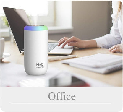 Plant Humidifier, 350ml USB Mini Humidifier for Plants, Small Humidifier with Night Light, Cool Mist for Indoor Use