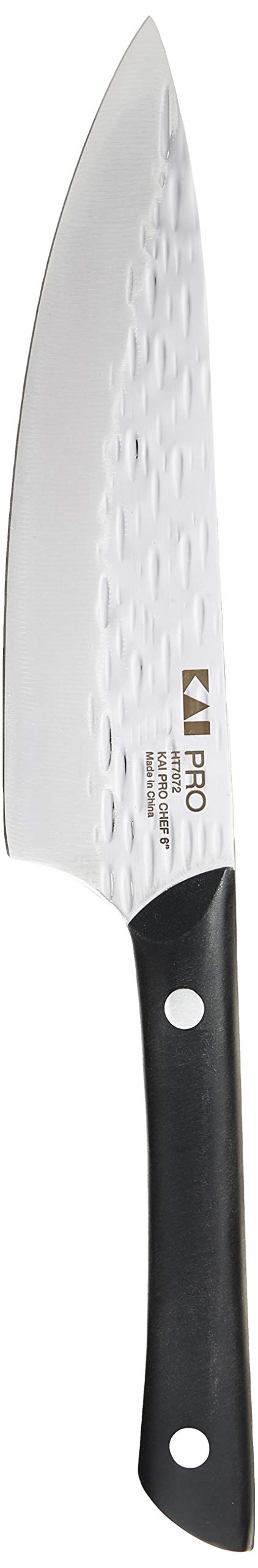 Kai PRO 6" Chef’s Knife, Hand Sharpened Kitchen Knife for Professional and Home Chefs, Japanese AUS6M Stainless Steel Blade, Full-Tang POM Handle, NSF Certified