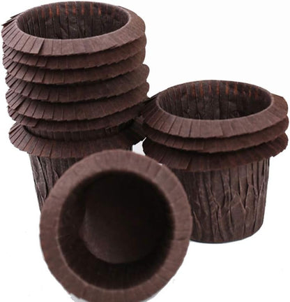 Cupcake Liners Baking Muffin Paper Baking Cups for Weddings, Birthdays, Baby Showers (Brown 30pcs)