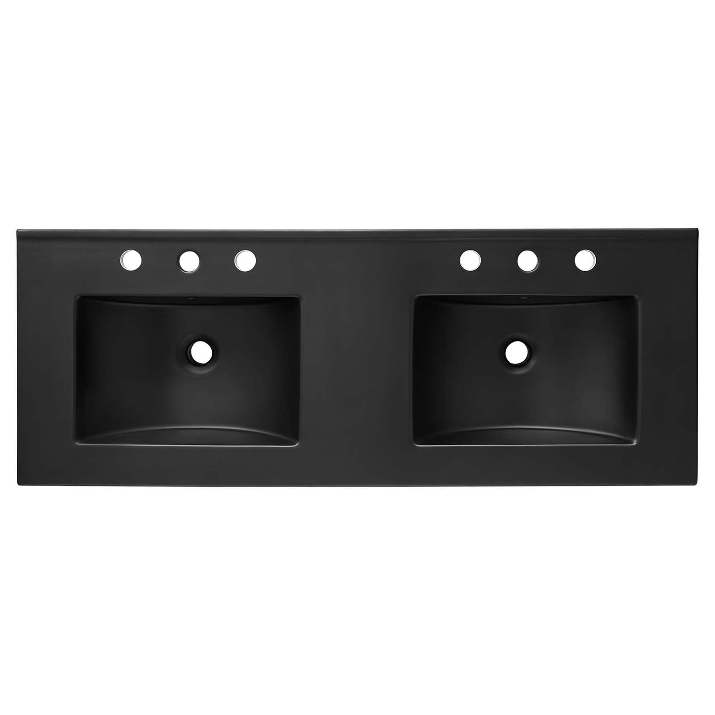 Modway Soma Bathroom Vanity, 48 Inch Double, Oak Black