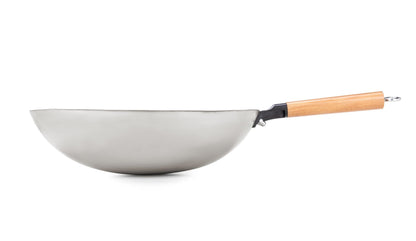 Valtcan T35 Titanium Wok Pan 14" Grade 1 Pure Titanium, 2.0mm Solid (Not Coated), PFAS-Free, No PTFE, No Chemical Coatings, 3 lbs Ultralight, Non-Stick Without Chemicals, Metal Utensil Safe