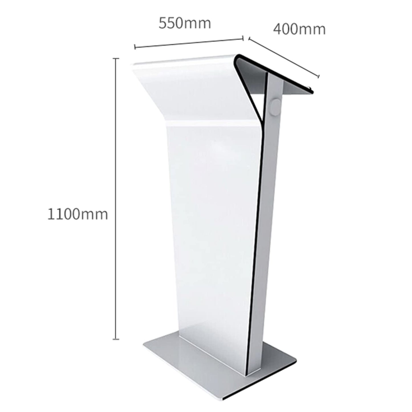 JOuan Lectern Podium Stand, Acrylic Church Podium, Portable Podium Stand, Vertical Podium School Training Lecture Church Event Celebration Host Stage Hotel Reception Desk